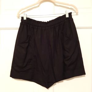 Black pull on shorts
